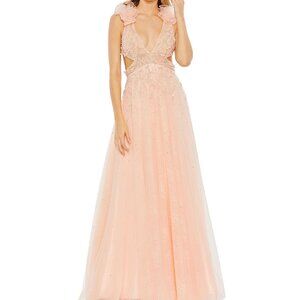 Mac Duggal- Embellished Ruffle Cut Out Gown- BNWT- stunning!
